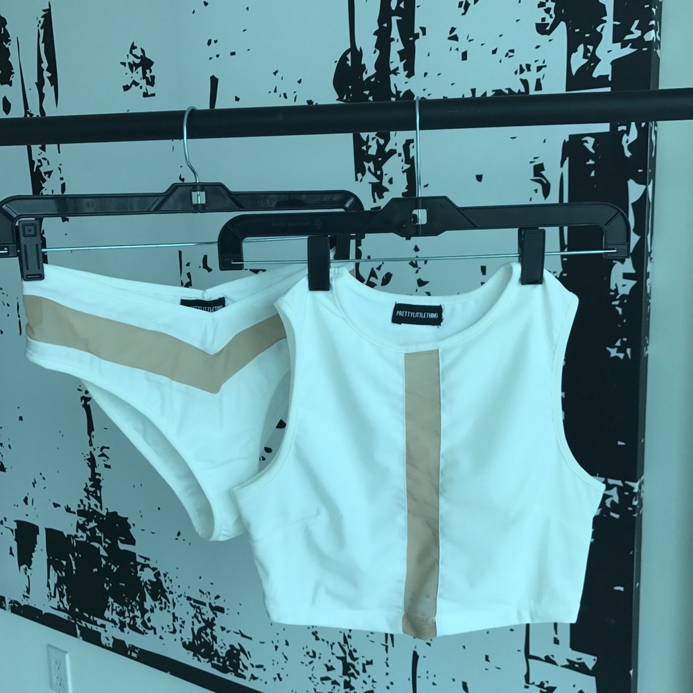PLT Mesh Panel Bikini Set - White